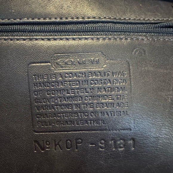 Vintage Coach Black Leather Flap Crossbody Bag - Picture 5 of 5